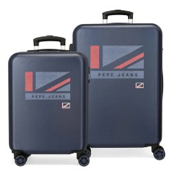 куфари,pepe,jeans,aidan,55,65,cm,91l,trolley,bag,2,units,blue