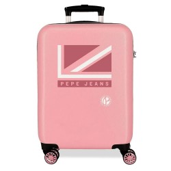 куфари,pepe,jeans,carol,55,cm,34l,trolley,bag,pink