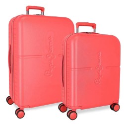 куфари,pepe,jeans,high,55,70,cm,116l,trolley,bag,2,units,red