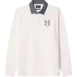 мъжки,блузи,с,яка,hackett,heritage,rugby,long,sleeve,polo,white,(off,white)