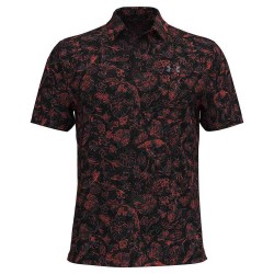 Under armour golf Playoff 3.0 Printed short sleeve polo - Black (Black / Fire / Castlerock) мъжки,блузи,с,яка,under,armour,golf,playoff,3.0,printed,short,sleeve,polo,black,(black,fire,castlerock)
