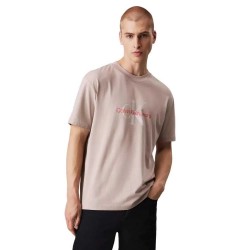 тениска,мъжки,тениски,calvin,klein,textured,monologo,short,sleeve,t,shirt,beige,(atmosphere)