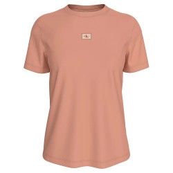 тениска,дамски,тениски,calvin,klein,woven,label,short,sleeve,t,shirt,orange,(tuscany)