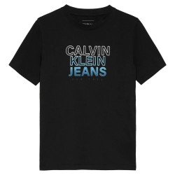 тениска,детски,тениски,calvin,klein,gradient,flock,logo,short,sleeve,t,shirt,black,(ck,black)