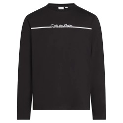 тениска,мъжки,тениски,calvin,klein,split,line,logo,long,sleeve,t,shirt,ck,black,(black)