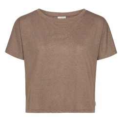 тениска,дамски,тениски,o´neill,essentials,script,drape,short,sleeve,t,shirt,pure,cashmere,(beige,brown)
