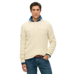 блуза,мъжки,пуловери,superdry,classic,cable,sweater,beige