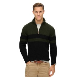 блуза,мъжки,пуловери,superdry,classics,henley,half,zip,sweater,green