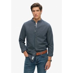 риза,с,дълъг,ръкав,мъжки,ризи,superdry,merchant,indigo,grandad,long,sleeve,shirt,grey,(indigo,stripe)