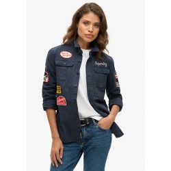Риза с дълъг ръкав Superdry Scou long sleeve shirt - Blue (Eclipse Navy) риза,с,дълъг,ръкав,дамски,ризи,мъжки,ризи,superdry,scou,long,sleeve,shirt,blue,(eclipse,navy)