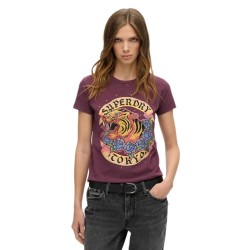 Тениска Superdry Tattoo Rhinestone Fitted short sleeve T-shirt - Purple (Fig Purple) тениска,мъжки,тениски,дамски,тениски,superdry,tattoo,rhinestone,fitted,short,sleeve,t,shirt,purple,(fig,purple)