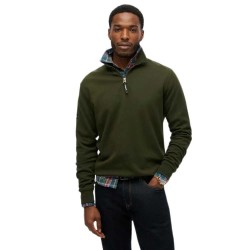 блуза,мъжки,пуловери,superdry,utility,logo,henley,half,zip,sweater,surplus,goods,olive,green,(green)