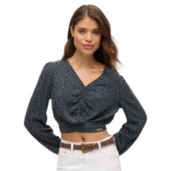 дамски,блузи,дамски,ризи,superdry,vintage,tie,front,long,sleeve,blouse,blue,(ditsy,flower,navy)