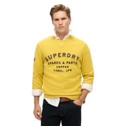 блуза,мъжки,пуловери,superdry,workwear,applique,sweatshirt,yellow,(oil,yellow)