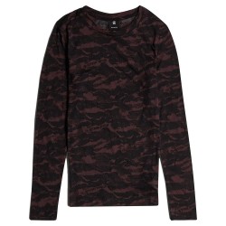 тениска,дамски,тениски,g,star,fine,lace,aop,slim,fit,r,t,long,sleeve,t,shirt,brown