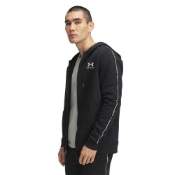 поларена,блуза,мъжки,пуловери,under,armour,icon,fleece,taping,full,zip,sweatshirt,black,(black,white)