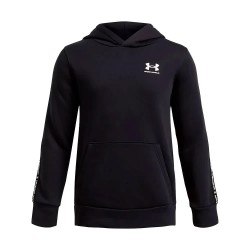 суичър,детски,блузи,under,armour,icon,fleece,taping,hoodie,black,white,(black)