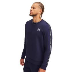 поларена,блуза,мъжки,пуловери,under,armour,icon,fleece,taping,sweatshirt,blue,(midnight,navy,white)