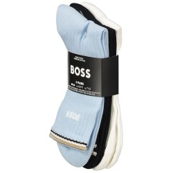 чорапи,мъжки,чорапи,boss,rib,stripe,socks,3,pairs,open,miscellaneous,(multicolor)