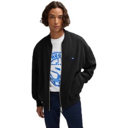 блуза,мъжки,пуловери,hugo,narane,full,zip,sweatshirt,black