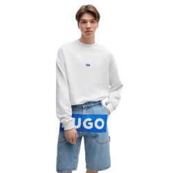 блуза,мъжки,пуловери,hugo,nedro,01,blue,sweatshirt,white