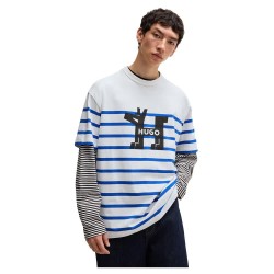 блуза,мъжки,пуловери,hugo,nolastripe,sweatshirt,white