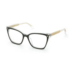 Twinset VTW073 54 mm woman glasses - Shiny Top Black / Crystal очила,twinset,vtw073,54,mm,woman,glasses,shiny,top,black,crystal