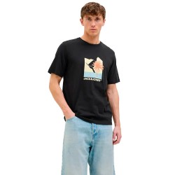 тениска,мъжки,тениски,jack,&,jones,barbados,short,sleeve,t,shirt,black