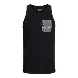 тениска,мъжки,тениски,jack,&,jones,hawaii,pocket,sleeveless,t,shirt,black,(black)