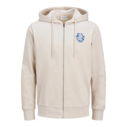 блуза,мъжки,пуловери,jack,&,jones,one,color,summer,full,zip,sweatshirt,moonbeam,(beige)