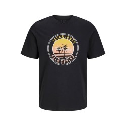 тениска,мъжки,тениски,jack,&,jones,palm,short,sleeve,t,shirt,black