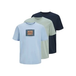 тениска,мъжки,тениски,jack,&,jones,hudson,short,sleeve,t,shirt,3,units,blue,(chambray,blue,iceberg,sky)