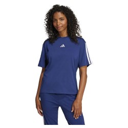 тениска,дамски,тениски,adidas,essentials,3,stripes,boyfriend,short,sleeve,t,shirt,dark,blue,white,(blue)