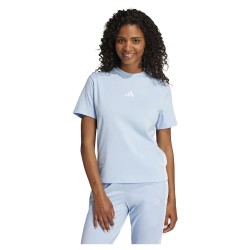 тениска,дамски,тениски,adidas,essentials,3,stripes,cotton,short,sleeve,t,shirt,glow,blue,white,(blue)