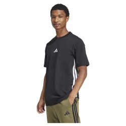 тениска,мъжки,тениски,adidas,essentials,3,stripes,single,jersey,short,sleeve,t,shirt,black,white,(black)