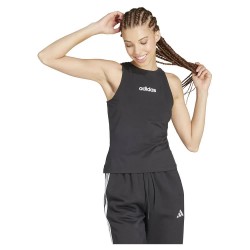 тениска,дамски,тениски,adidas,essentials,linear,slim,cotton,sleeveless,t,shirt,black,white,(black)