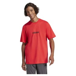 тениска,мъжки,тениски,adidas,essentials,linear,single,jersey,short,sleeve,t,shirt,pure,ruby,black,(red,orange)