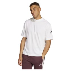 тениска,мъжки,тениски,adidas,essentials,loose,fit,3,bar,logo,short,sleeve,t,shirt,white,black,(white)