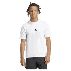 Тениска Adidas Essentials Small Logo Single Jersey short sleeve T-shirt - White (White / Black) тениска,мъжки,тениски,adidas,essentials,small,logo,single,jersey,short,sleeve,t,shirt,white,(white,black)