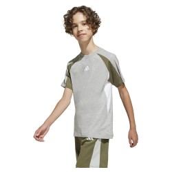 тениска,детски,тениски,adidas,seasonal,essentials,colorblock,short,sleeve,t,shirt,medium,grey,heather,olive,strata,white,(grey)
