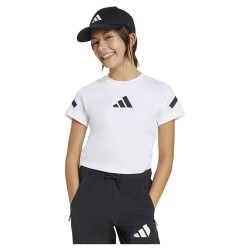 тениска,детски,тениски,adidas,z.n.e.,fitted,crop,short,sleeve,t,shirt,white,black,(white)