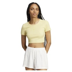 тениска,дамски,тениски,adidas,originals,essentials,ribbed,short,sleeve,t,shirt,powder,yellow,(yellow)