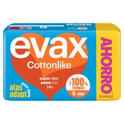 хигиена,тяло,evax,cottonlike,pads,alas,s,super,24,units,clear,(multicolor)