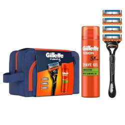 бръснене,gillette,f5,4up,razor+gel,fusion,200ml,clear,(multicolor)