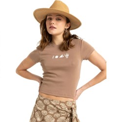 тениска,дамски,тениски,roxy,beach,love,short,sleeve,t,shirt,brown,(portabella)