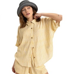 риза,с,къс,ръкав,дамски,блузи,дамски,ризи,roxy,beach,nostalgia,crinkle,short,sleeve,shirt,yellow