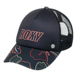 шапка,всички,шапки,roxy,beautiful,morning,trucker,cap,anthracite,athletic,hibiscus,(black)