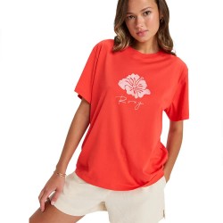 тениска,дамски,тениски,roxy,hangloose,the,sky,short,sleeve,t,shirt,poppy,red,(red)
