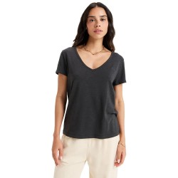 тениска,дамски,тениски,roxy,is,flowing,v,short,sleeve,t,shirt,black,(phantom)