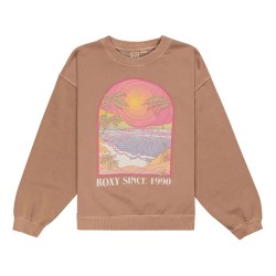 блуза,детски,блузи,roxy,lineup,rg,terry,sweatshirt,brown